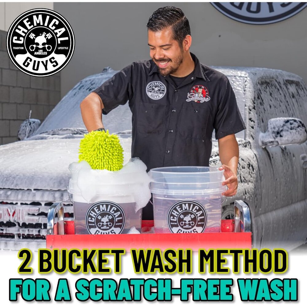 Best Two Car Wash Bucket Kit to Wash & Dry 11 Items Including 3 16 oz. Chemicals - Picture 3 of 12
